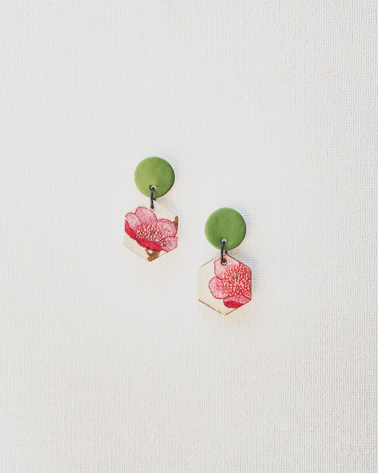 Small Hexagon Earrings