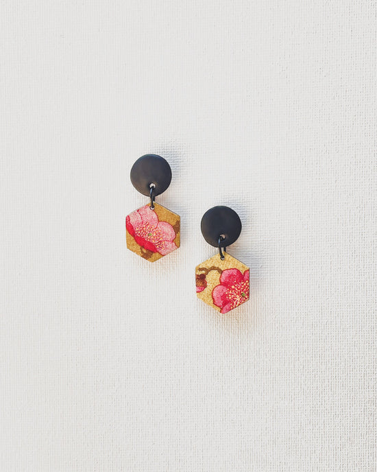 Small Hexagon Earrings