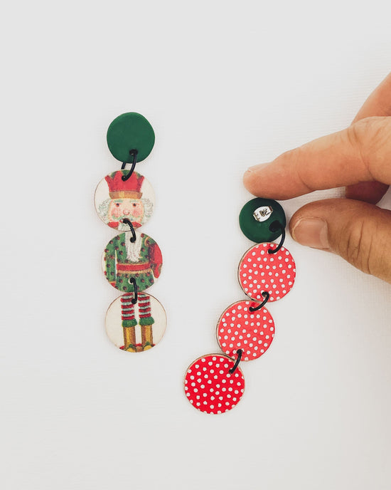 Triple Disc Earrings