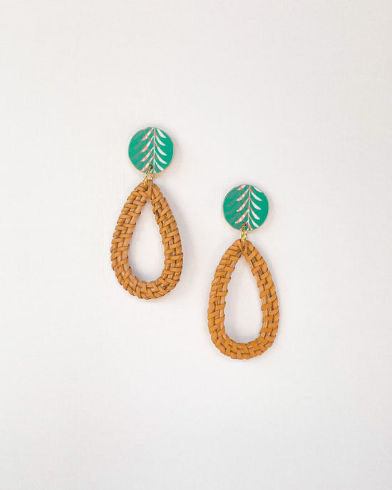 Rattan Teardrop Earrings