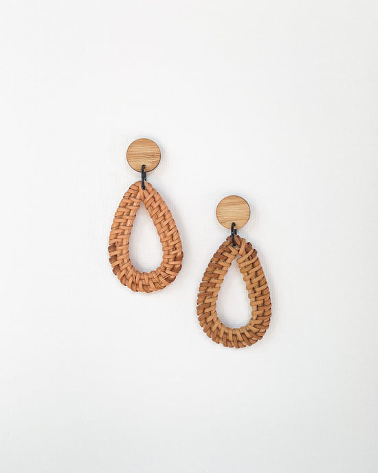 Rattan Teardrop Earrings