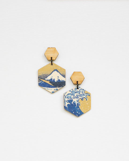 Medium Hexagon Earrings