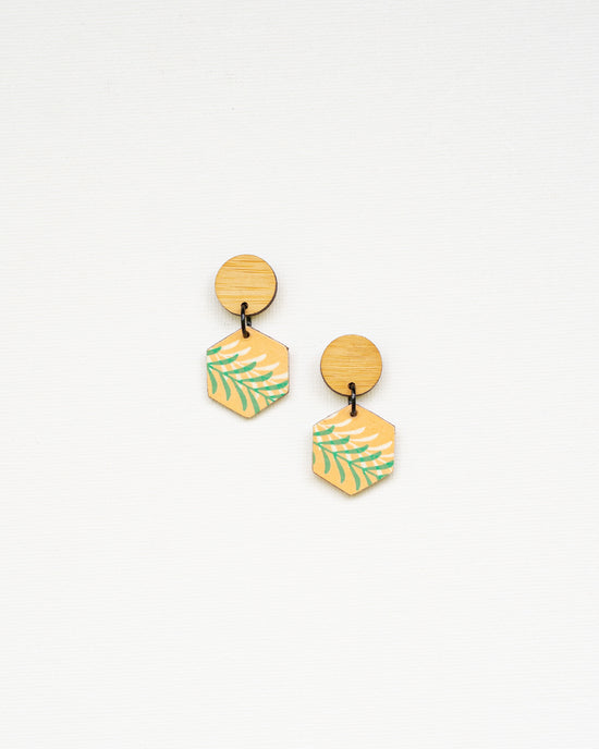 Small Hexagon Earrings