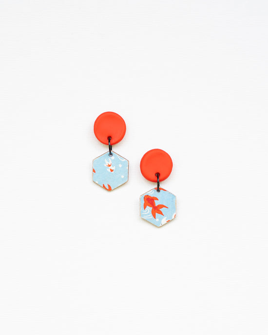 Small Hexagon Earrings