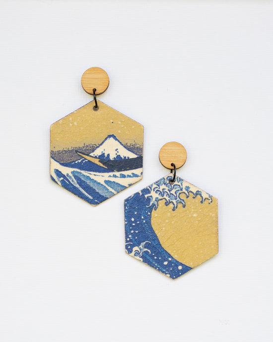 Reversible Large Hexagon Earrings