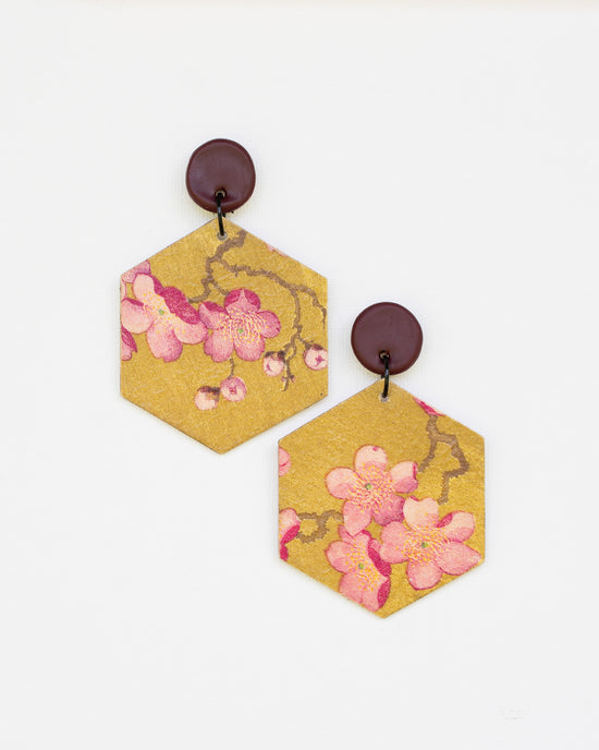 Reversible Large Hexagon Earrings