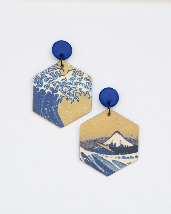 Reversible Large Hexagon Earrings