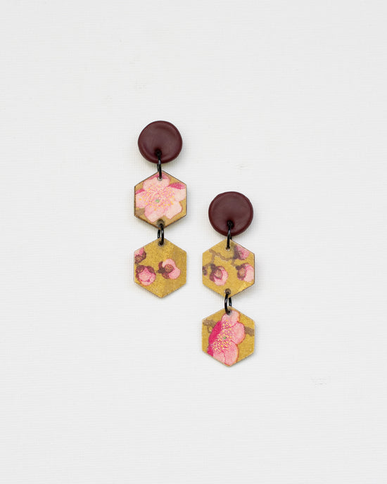 Double Hexagon Earrings