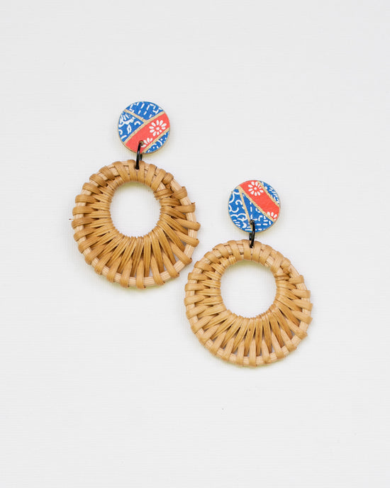 Rattan Hoop Earrings