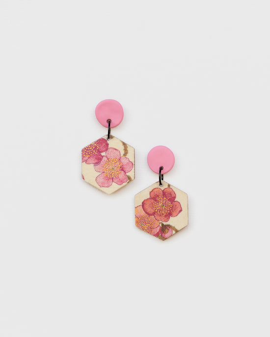 Reversible Medium Hexagon Earrings