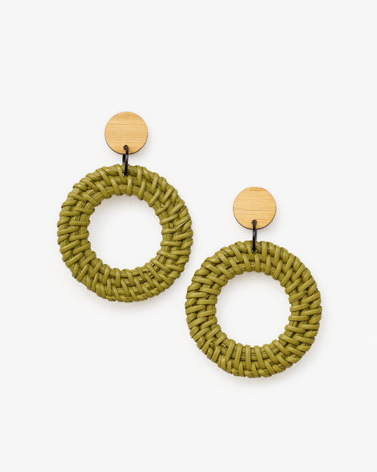 Rattan Hoop Earrings