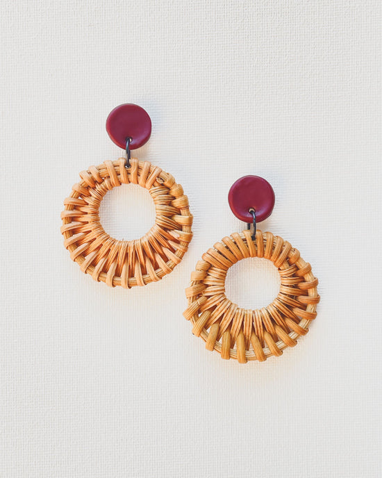 Rattan Hoop Earrings