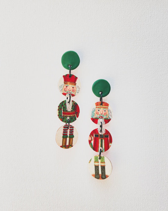 Triple Disc Earrings