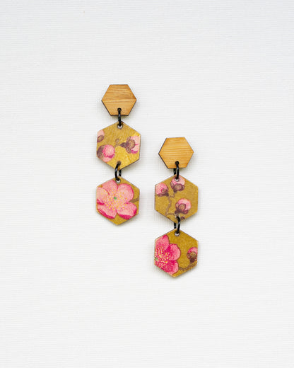 Double Hexagon Earrings