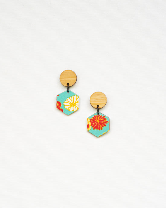 Small Hexagon Earrings