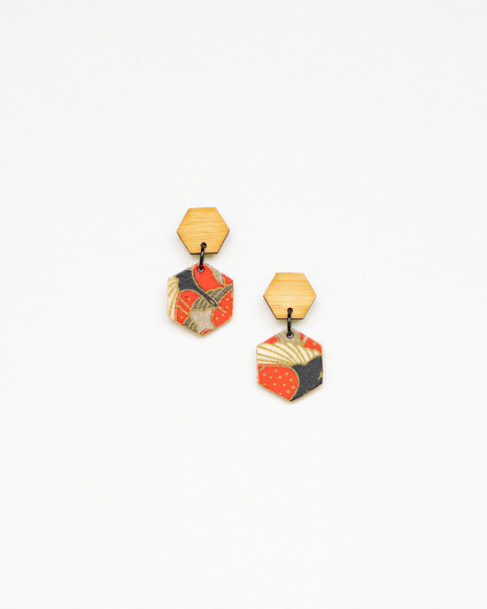 Small Hexagon Earrings