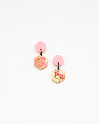 Small Hexagon Earrings