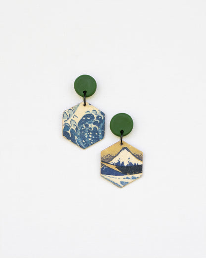 Medium Hexagon Earrings