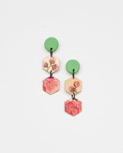 Double Hexagon Earrings