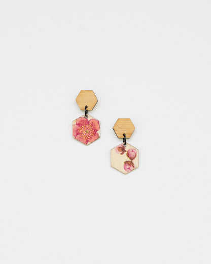 Small Hexagon Earrings