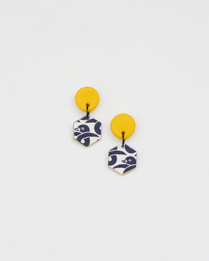 Small Hexagon Earrings