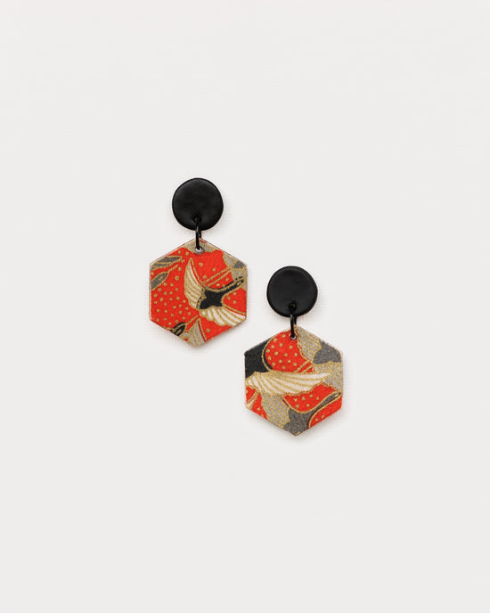Reversible Medium Hexagon Earrings