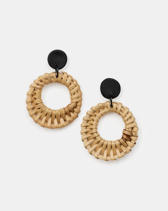 Rattan Hoop Earrings